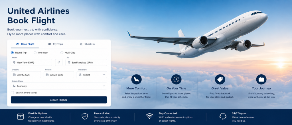 United Airlines Book Flight