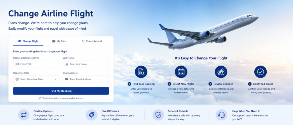 change airline flight
